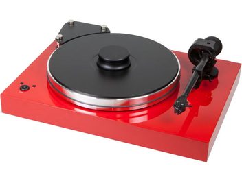Gramofon hi-fi Pro-Ject X-tension 9 Evolution SuperPack, czerwony lakierowany i czarny, widok z góry