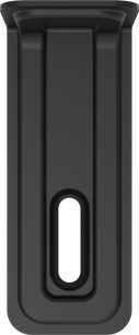 Suport de perete pentru incintă acustică Klipsch Flexus Core 300 negru, vedere din față cu fantă centrală de fixare