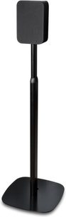 BlueSound Adjustable Speaker Stand for PULSE M & FLEX black, in matte black metal, round base, thin and long vertical stem