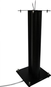 Підставка Norstone Design Stylum 3 чорного сатинового кольору, вертикальна структура чорного матового кольору на прямокутній основі, 4 регульовані ніжки