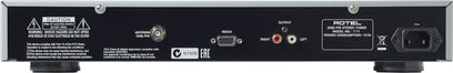 Sintonizzatore Rotel T-11 nero, pannello frontale con display, pulsanti e connettori, vista frontale