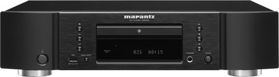 Reproductor de CD Marantz CD6006 negro, panel frontal, vista frontal, pantalla digital, botones y ruedas de control, 2 puertos USB