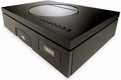 Naim Audio CD555 CD-afspiller, mat sort kabinet, gennemsigtig vindue, grøn display, 4 knapper, hvidt logo