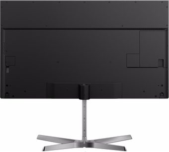 Telewizor Panasonic TX-50EX780E 50 cali, płaski ekran LED, metalowa centralna podstawa, widok z przodu na jednolitym czarnym tle