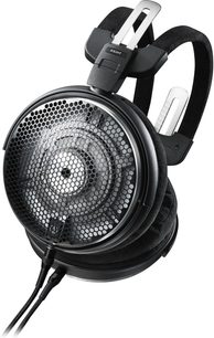 Audio-Technica ATH-ADX5000 åbne hovedtelefoner i sort og sølv, set fra højre side, metalnet på ørekoppen