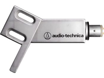 Audio Technica AT-HS4SV hõbedane vinüüli plaadimängija helipea hoidik kahe ovaalse avaga ja silindrilise pistikuga