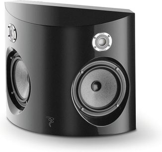 Focal Electra SR 1000 Be2 sort højttaler, set forfra, synlige højttalere, diskant i midten, afrundet form
