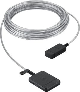 Samsung VG-SOCR15/XC digitalt optisk kabel med sorte stik, gennemsigtig kappe der viser den grå optiske fiber indenfor