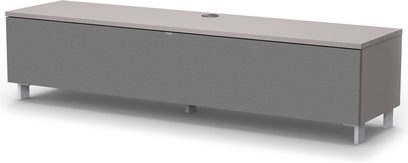 Tv-møbel Basic JRB1604-GN Just By Spectral i grå cappuccinofarve, lang og lav, 2 døre, set forfra i let nedadgående vinkel