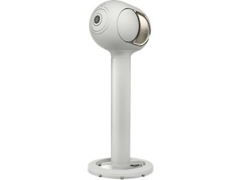 Pied til DEVIALET Tree for Phantom Ultimate 108 dB, metall Light Pearl, sylindrisk skaft, rund base, sidevisning