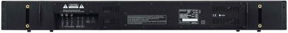 Denon DHT-FS3 sort soundbar, set forfra, med synlige knapper og tilslutninger på bagpanelet