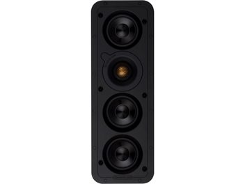Monitor Audio Super Slim WSS130 must sisseehitatud kõlar, eestvaade, 3 ümmargust kontsentriliselt paigutatud kõlari