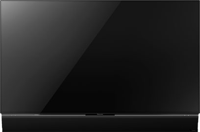 Panasonic TX-65FZ950E fladskærms-TV, rektangulær sort skærm slukket, centreret forfra-visning