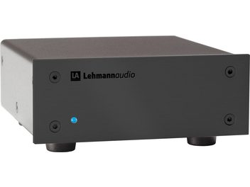 Preamplificatore phono Lehmann Audio Black Cube SE II, chassis nero opaco rettangolare compatto, logo bianco, LED blu