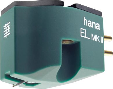 Pickup til platespiller Hana EL MKII, mørkegrønt hus, hvite påskrifter og synlig stift