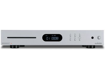 Høykvalitets CD-spiller Audiolab 6000CDT sølv med rektangulær front, sentralt digitalt display og sirkulære knapper