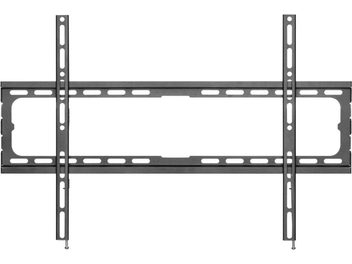 Supporto TV a parete Norstone FIX 3780, struttura metallica nera rettangolare forata, 4 ganci, design minimalista