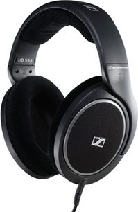 Auriculares Sennheiser HD-558 negros, circumaurales abiertos, orejeras ovaladas inclinadas, diadema acolchada, cable desmontable