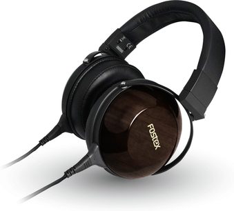 Fostex TH-900 Mk2 Onyx Black hi-fi hovedtelefoner, lukkede over-ear med blanke sorte ørekopper i trælook