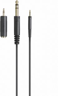3,5 mm han jackstik til 2 han RCA-stik og 6,35 mm hun jackadapter, mat sort