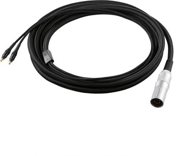 Cavo per cuffie hi-fi Audio Technica AT-B1XA/3.0 nero intrecciato con connettore XLR argentato e due jack audio neri con punta dorata
