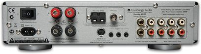 Cambridge Audio Sonata AR30 sort hi-fi stereforstærker, bagside, analog og digital lydtilslutning