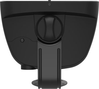 Diffusore da esterno Klipsch PSM-525-T nero, vista posteriore con supporto di fissaggio a parete orientabile