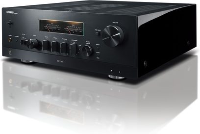 Yamaha R-N2000A svart hi-fi stereoanlegg, frontvisning, frontpanel med knapper, kontroller, display og kontakter