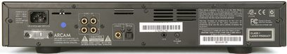 Arcam DIVA-CD192 CD-afspiller, bagside, analoge og digitale audio-tilslutninger, spændingsvælger, strømstik