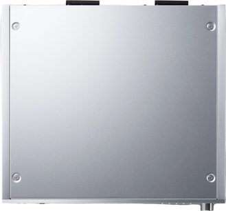 Reproductor de CD Technics SL-G700M2 plateado, vista frontal, carcasa metálica rectangular gris claro, sin bandeja visible