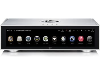 Netzwerk-Audioplayer Rose RS130 Silber, Aluminium-Front, großer Touchscreen zur Anzeige von Audio-Apps