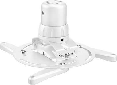Vogel's PPC 1500W hvid loftbeslag til projektor, rund base, lodret rør, justerbar plade, på hvid baggrund
