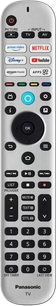 High-definition television TV-55Z85AEG. Silver remote control, black and colored buttons, streaming service logos, numeric keypad