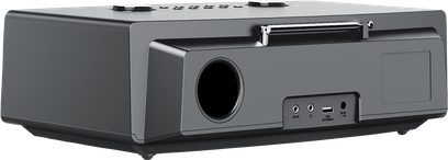 FM eller digital internetbordradio Kenwood CR-ST700SCD sort, bagside, lydtilslutninger, USB-port, strømstik