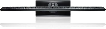 LG 42SL8000 højdefinitions-fladskærms-TV, rektangulær sort skærm, rektangulær sort base, set forfra