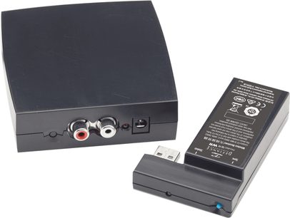 Trådløs sender Paradigm Defiance WT mat sort, RCA-stik, USB-port, aftagelig batteri, brugervejledning