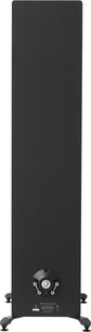 Elipson Prestige Facet II 24F gulvhøjttaler i sort mat finish, set bagfra, rektangulært kabinet med rund terminal nederst og adskilte metalfødder