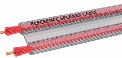 Oehlbach Reference HP 4mm speaker cable, two spaced transparent copper conductors, silver banana plugs