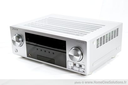 Pioneer VSX-922 Silber Heimkino-Verstärker, Frontblende mit LCD-Display, Tasten, CD/DVD-Schublade, Lüftungsgitter