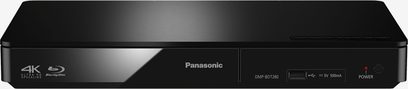 Panasonic DMP-BDT280EF 4K Blu-ray-afspiller, blankt sort kabinet, front med logo, diskskuffe, USB-port