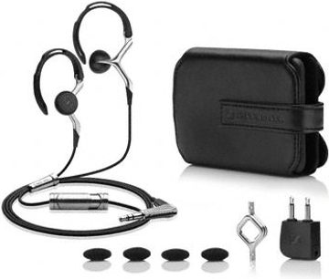 Sennheiser OMX 980 sort hi-fi hovedtelefoner, in-ear hovedtelefoner, kabel, jackadaptere, hård transportetui