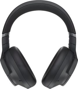 Technics EAH-A800 sort circumaural hovedtelefon, hovedbøjle og ørekopper i mat sort plastik, ørepuder i sort kunstlæder