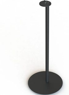 Sort mat Mountson højttalerfod til Sonos Era 100, tynd stang, rund base, drejelig platform