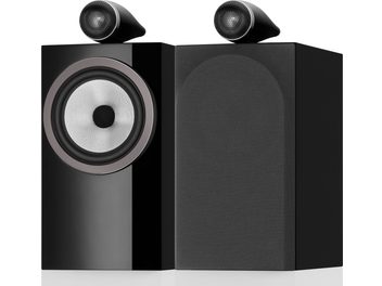 Altavoces de estantería Bowers & Wilkins 705 S3 en negro lacado, tweeter Nautilus, panel frontal de tela negra