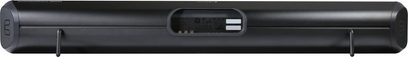 Zvuková lišta BlueSound Pulse Soundbar 2i černá, pohled zepředu, protáhlý obdélníkový tvar, jednotná matně černá barva