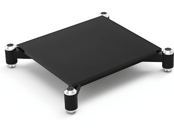 Norstone Design Spider base sort ekstra hylde, rektangulær, matsort, 4 cylindriske forkromede ben, rent moderne design