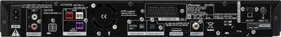 Sort Pioneer DCS-F530 hjemmebiografsystem, set forfra, med synlige stik og kontrolknapper