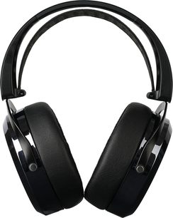 Hi-fi-hovedtelefon Hifiman HE6 Remastered sort, set forfra med justerbar hovedbøjle og store ørepuder, der omslutter øret