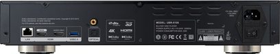 Reavon UBR-X100 4K Blu-ray-afspiller, set bagfra, audio/video-tilslutninger, netværk, USB 3.0, HDMI, optisk, strømforsyning