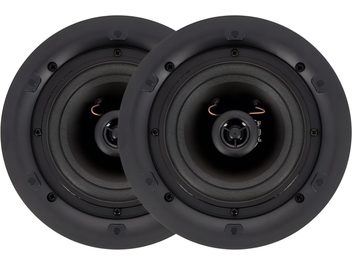 Sæt rundsorte ArtSound FL502BT indbygnings-loftshøjttalere, koaksialhøjttalere set forfra
